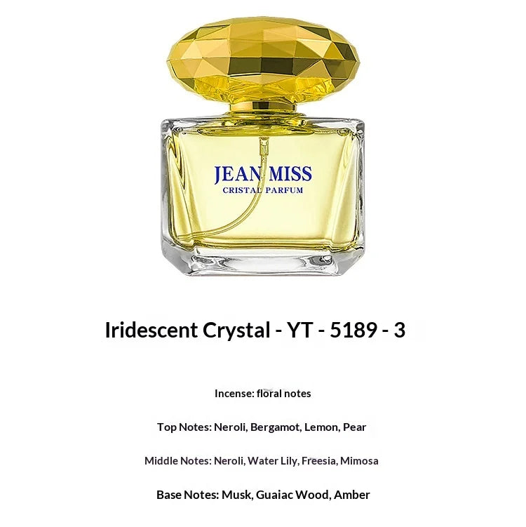Parfum de marque JEAN MISS   50 ml, parfum pour femmes à la senteur de bois de santal, vaporisateur, longue tenue, notes fruitées, florales, légères, parfum féminin, cadeau romantique
