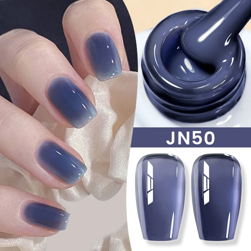 BORN PRETTYvernis à Ongles Gel, Semi Transparent, Soak Off UV LED, Vernis à Ongles Nude, N64.Gel Varjuvening,Art des ongles, 50 Couleurs, 10ml