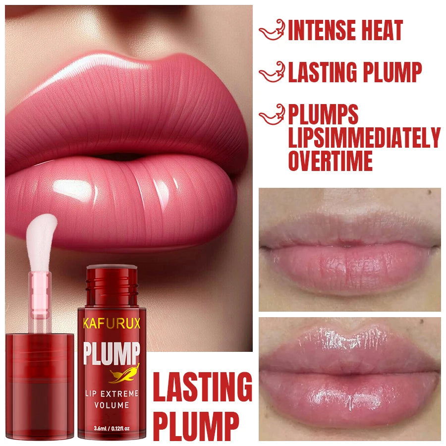 1PC lèvres dodues longue durée huile pour les lèvres hydratant brillant à lèvres sérum volumateur instantané huile d'essence réparation lèvres ridules augmenter El