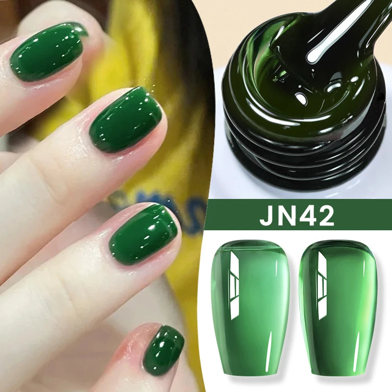 BORN PRETTYvernis à Ongles Gel, Semi Transparent, Soak Off UV LED, Vernis à Ongles Nude, N64.Gel Varjuvening,Art des ongles, 50 Couleurs, 10ml
