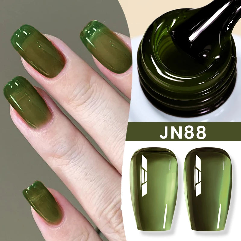 BORN PRETTYvernis à Ongles Gel, Semi Transparent, Soak Off UV LED, Vernis à Ongles Nude, N64.Gel Varjuvening,Art des ongles, 50 Couleurs, 10ml