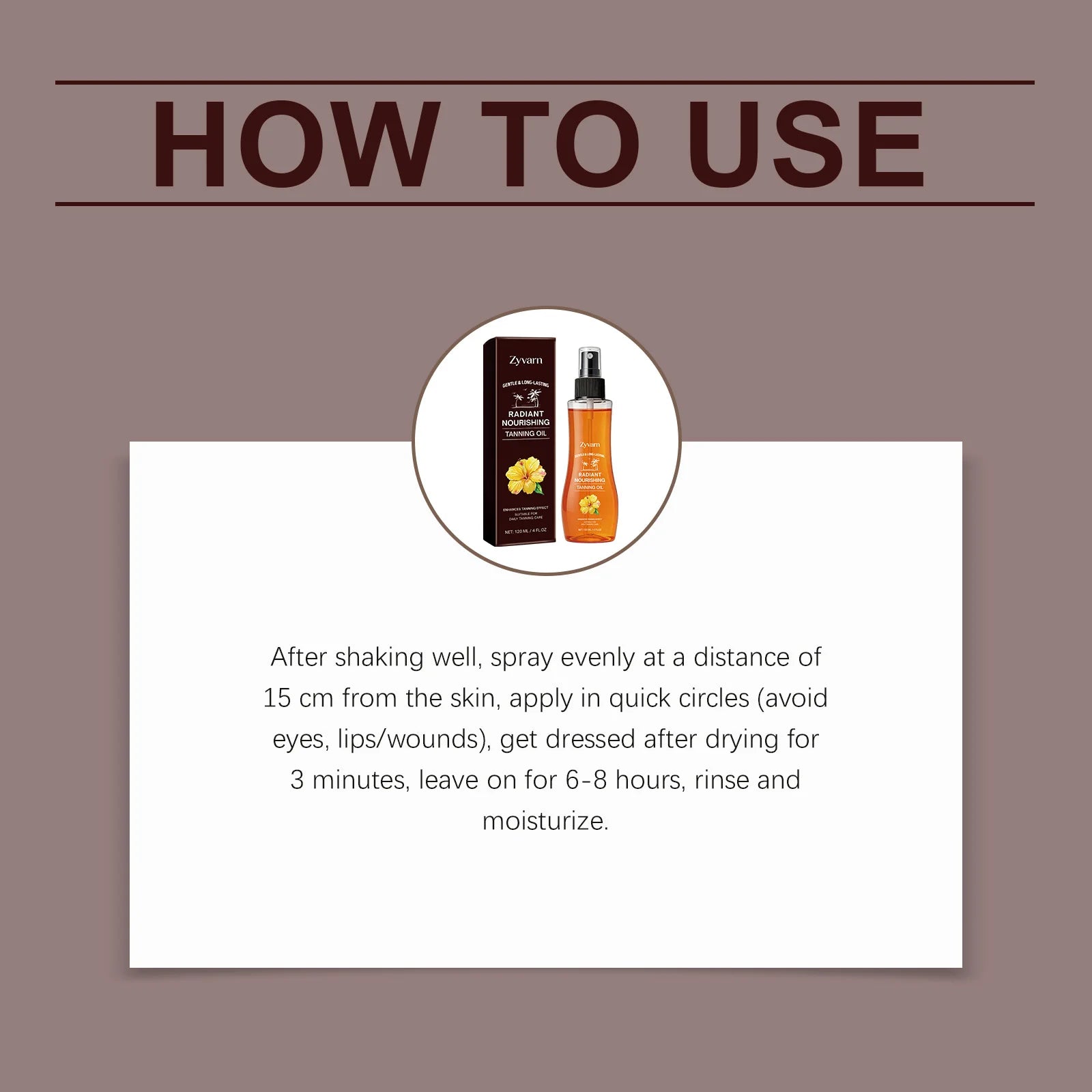 Huile de bronzage nourrissante, huile de bronzage durable pour un éclat hâlé, soin hydratant pour la peau, idéal pour les séances de bronzage en plein air et à la plage