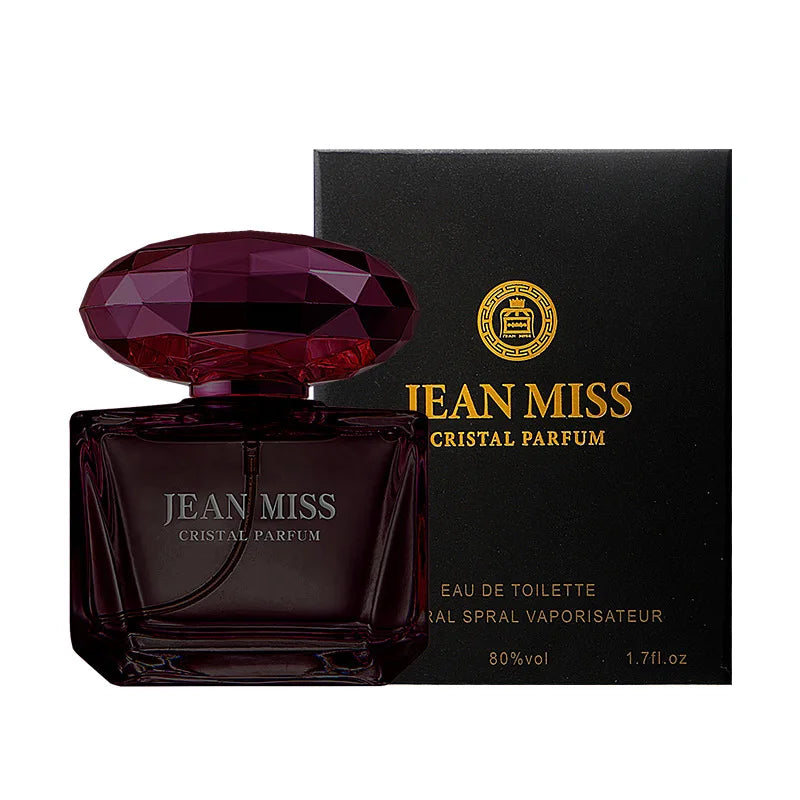 Parfum de marque JEAN MISS   50 ml, parfum pour femmes à la senteur de bois de santal, vaporisateur, longue tenue, notes fruitées, florales, légères, parfum féminin, cadeau romantique