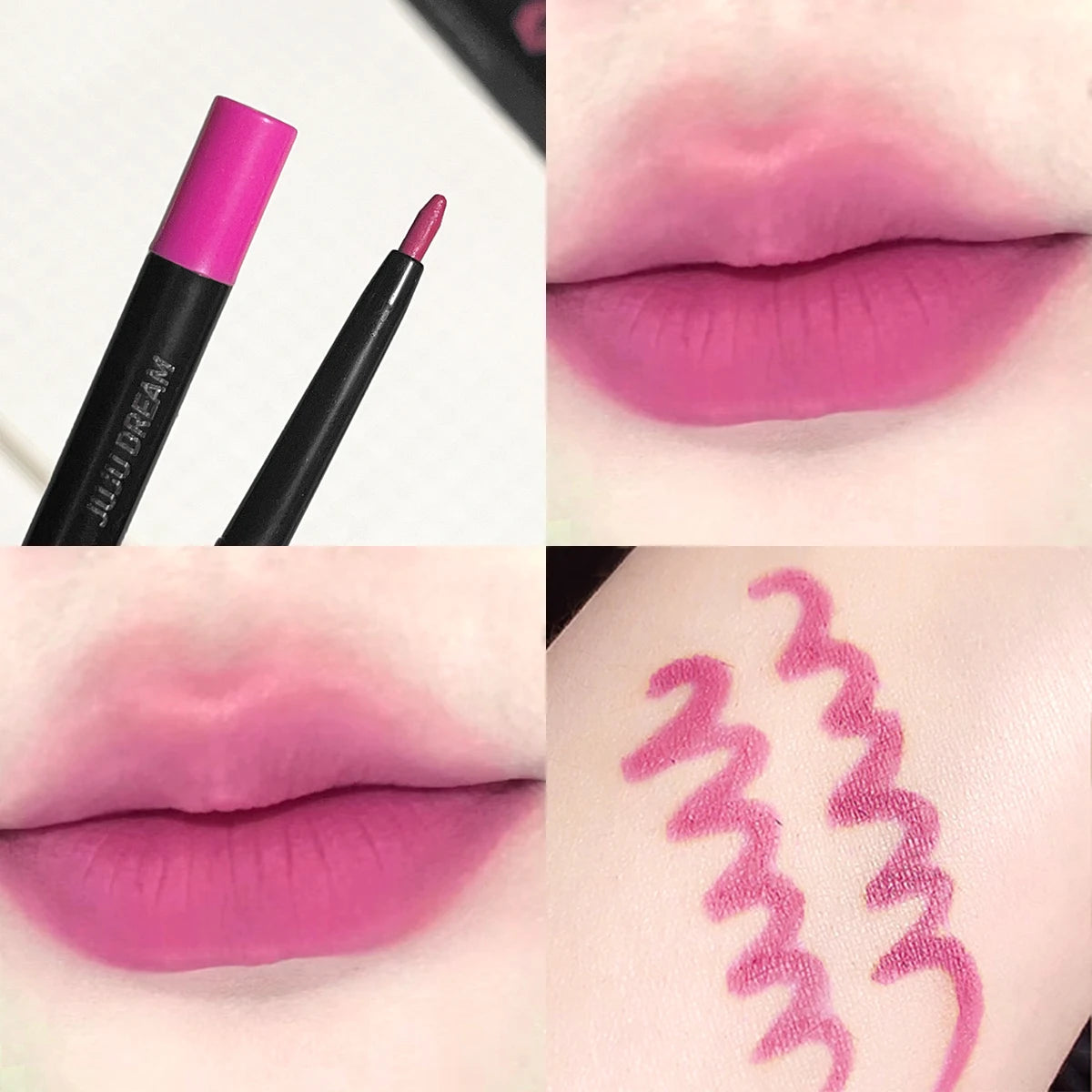 Crayon à lèvres coloré, pêche brun baie, tasse antiadhésive nude durable, rouge à lèvres tenant un crayon à lèvres de maquillage, couleur lisse trois dimensions