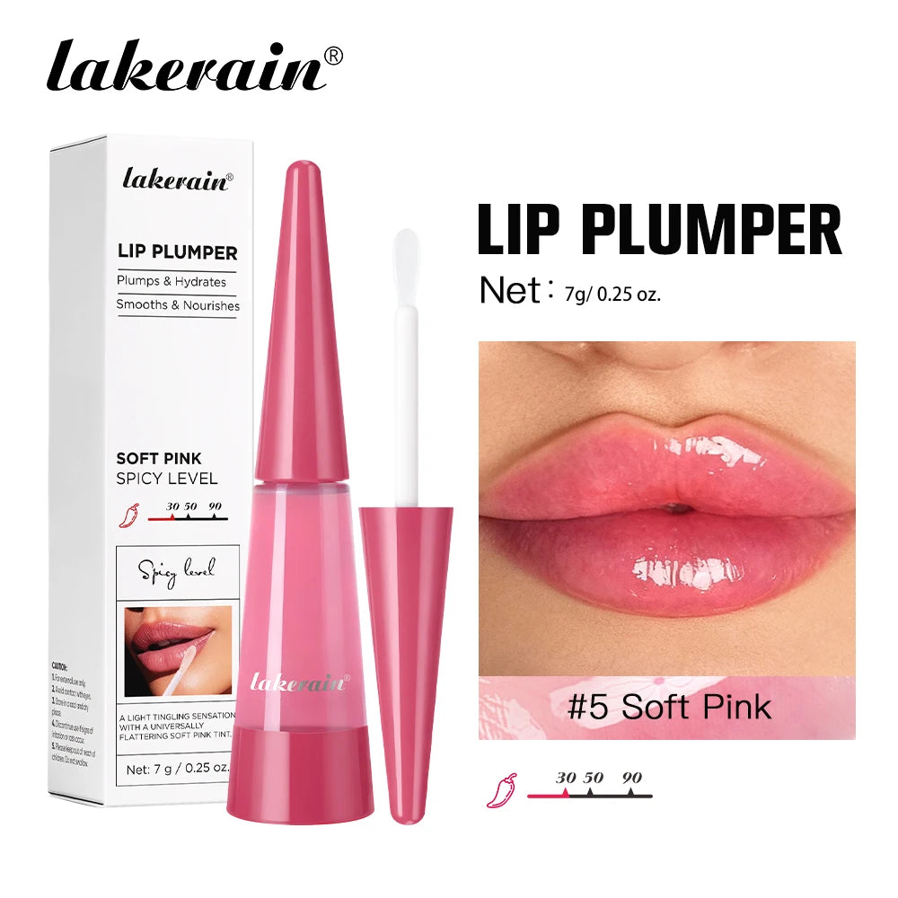Lakerain lèvres plus dodues hydratation profonde nutrition longue durée haute brillance brillant finition volumineuse liquide hydratant pour les lèvres