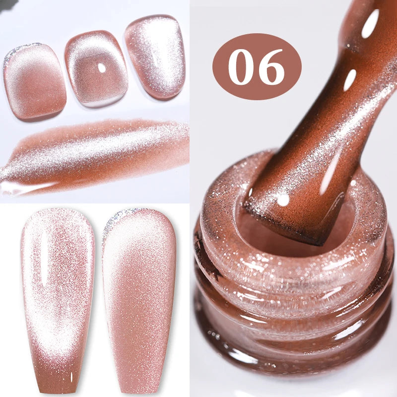 BORN PRETTY 10ml Gold Water Light Cat Magnetic Gel Polish Spaking Glitter Crystal Black Soak Off UV LED Vernis Manucure