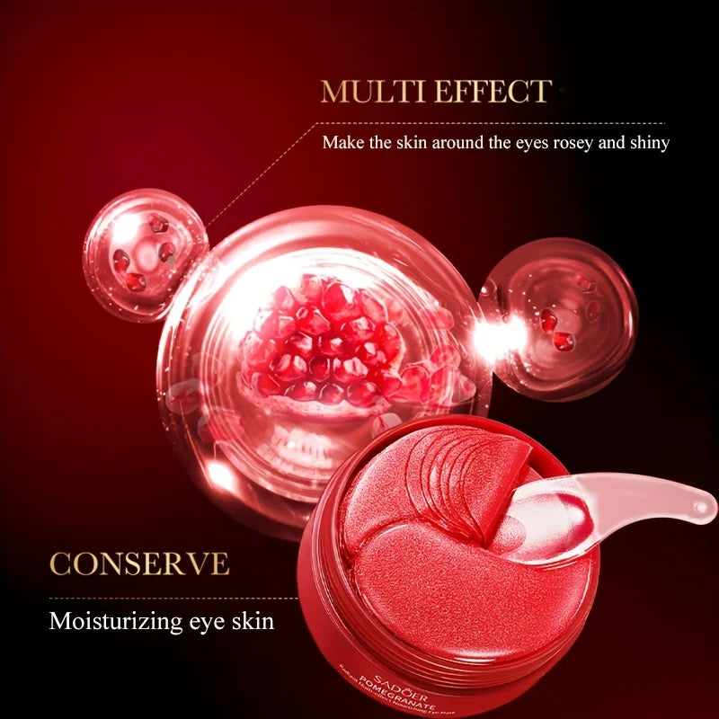 60PCS=30 Pairs Aloe Vera Eye Mask Moisturizing Collagen Hyaluronic Acid Gel Eye Patches Smoothing Repairing Eye Skin Care