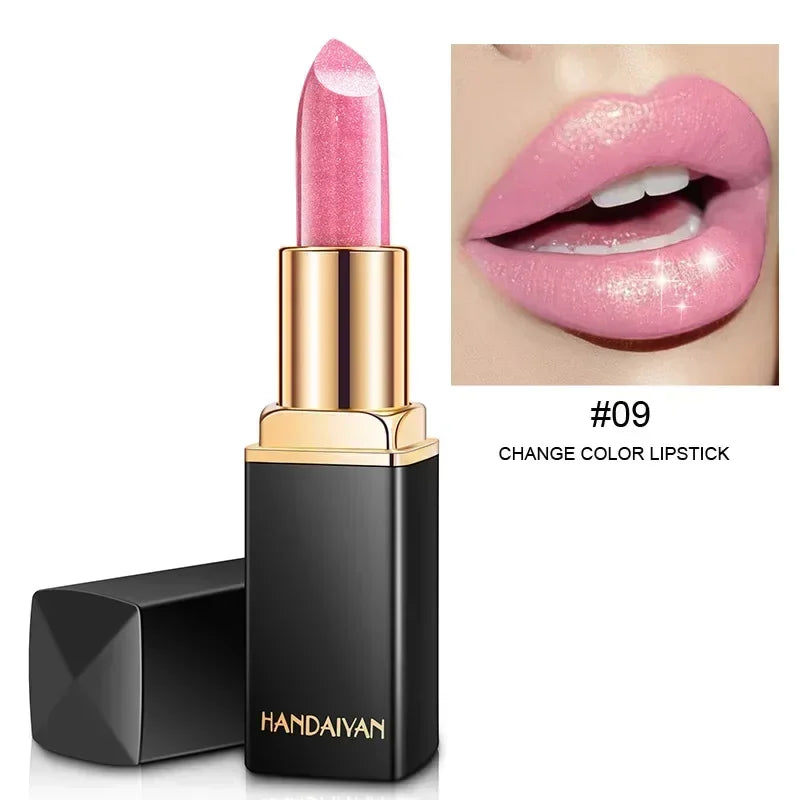 Rouge à lèvres métallique Pearl Changing 9 couleurs Long-Dury brillant plaqué or chaud sirène Maggie rouge à lèvres pour femmes