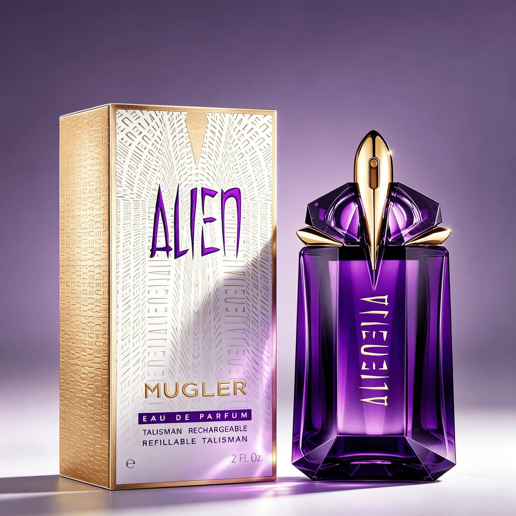 Parfum Mugler Alien Extraintense EDP, parfum floral boisé intense avec tubéreuse, jasmin et vanille, fragrance hypnotique toute la journée pour femmes