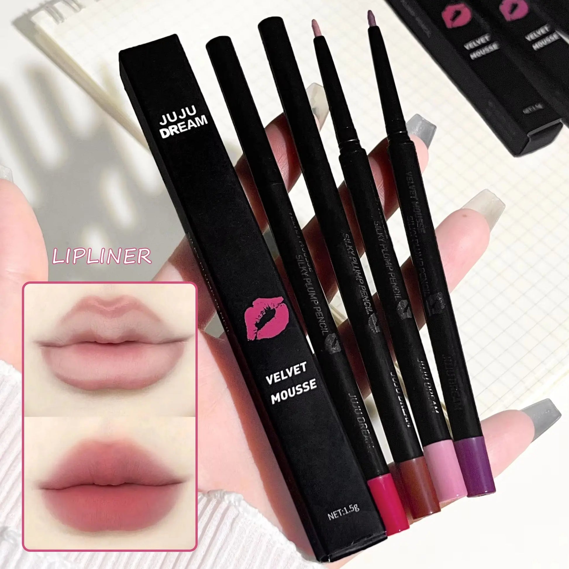 Crayon à lèvres coloré, pêche brun baie, tasse antiadhésive nude durable, rouge à lèvres tenant un crayon à lèvres de maquillage, couleur lisse trois dimensions