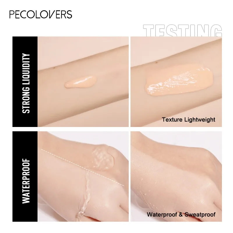 Fond de teint liquide pour le visage, haute couverture, imperméable et anti-transpiration, correcteur de maquillage, fond de teint liquide, 30ml