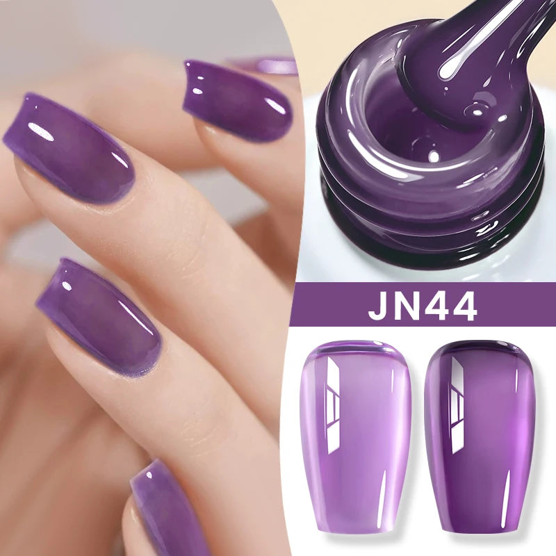 BORN PRETTYvernis à Ongles Gel, Semi Transparent, Soak Off UV LED, Vernis à Ongles Nude, N64.Gel Varjuvening,Art des ongles, 50 Couleurs, 10ml