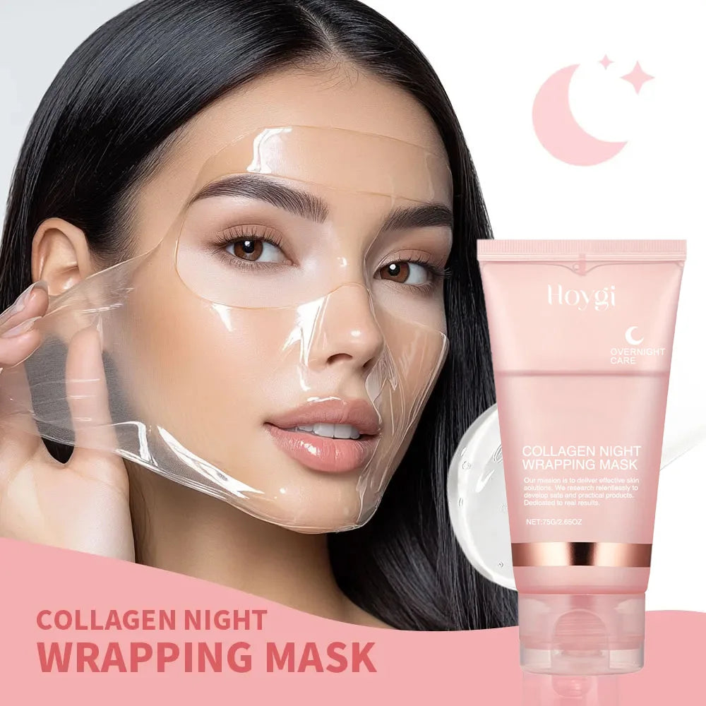 Ensemble masque de nuit au collagène, ensemble de masque facial à décoller, masque d’emballage de nuit au collagène coréen, hydrate profondément, crème de masque de soins de nuit