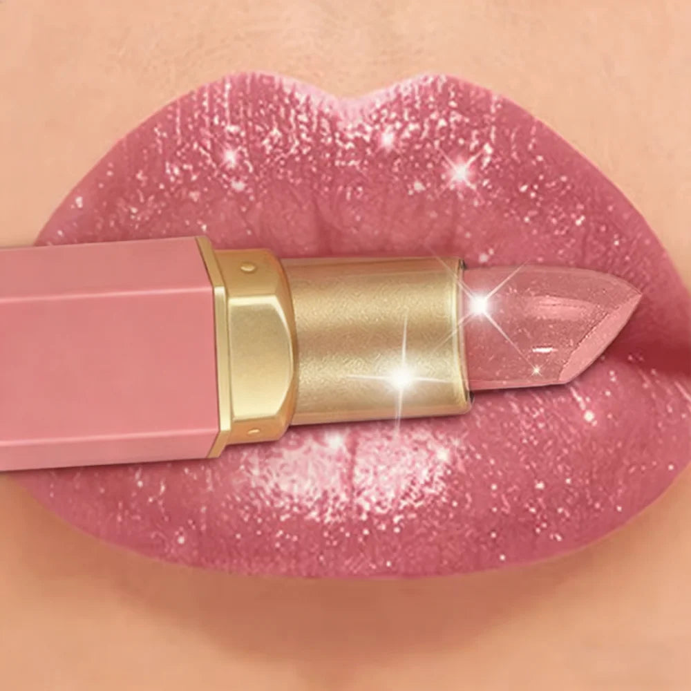 CHOISISSEZ RASME Rouge à lèvres en barre de chocolat 6 couleurs Perles de maquillage Pas facile à décoller Brillant à lèvres imperméable mat