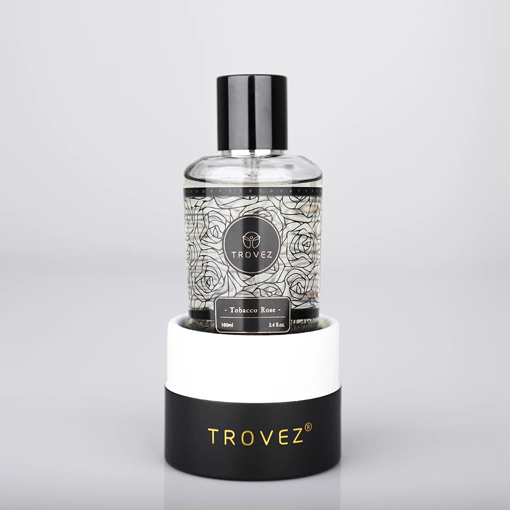 Parfum TROVEZ Tabac Rose 100ml Parfum longue durée Parfum riche Spray corporel Parfums pour hommes