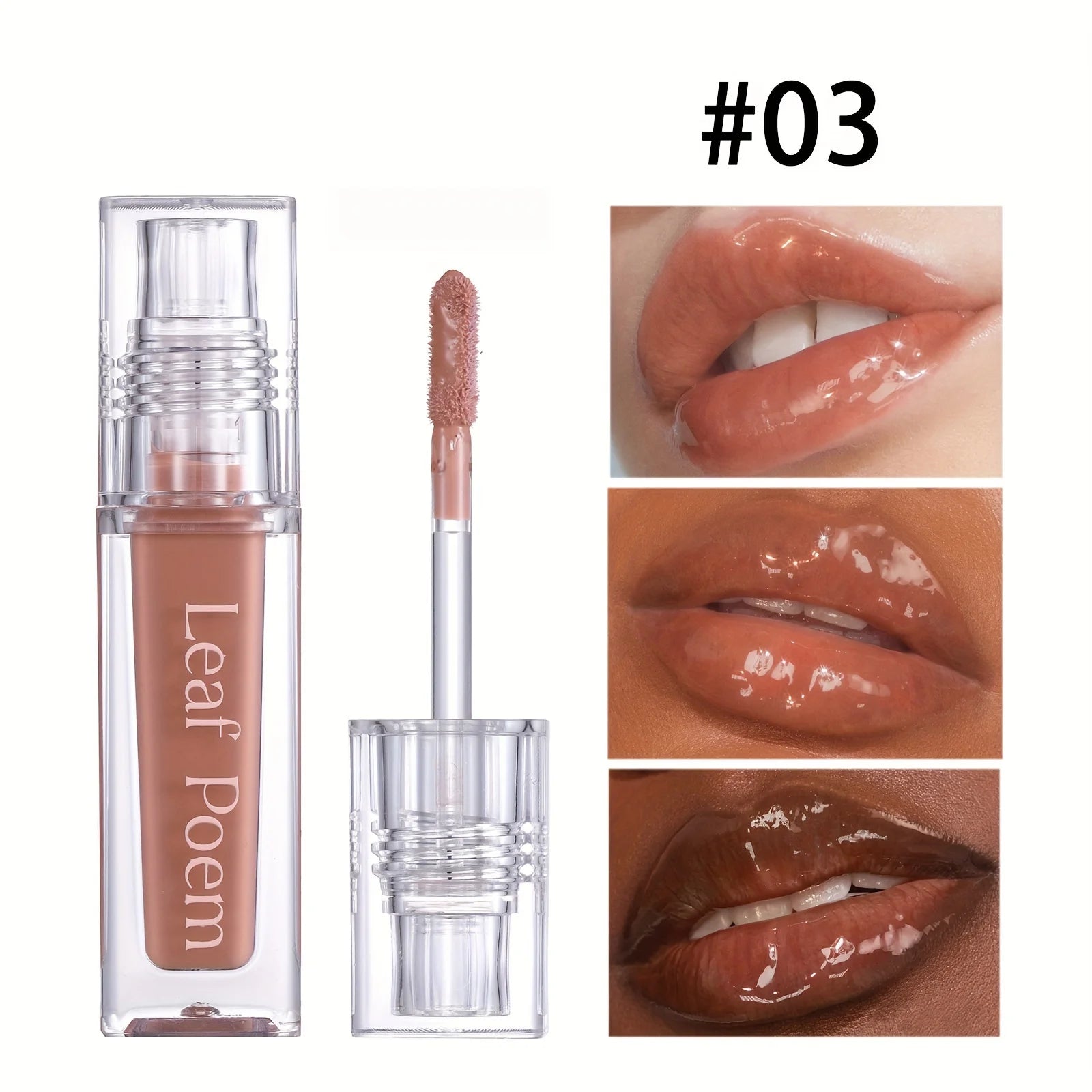 Huile à lèvres hydratante Crystal - Brillant repulpant et hydratant avec des nuances teintées pour tous les types de peau