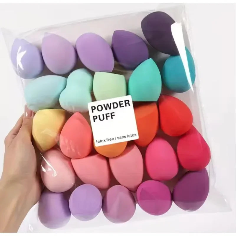 Ensemble d'éponges de maquillage 4/7/18 pièces, adaptées à l'application de poudre de crème BB liquide, œuf de maquillage sec et humide, bouffantes de poudre à double usage pour fille