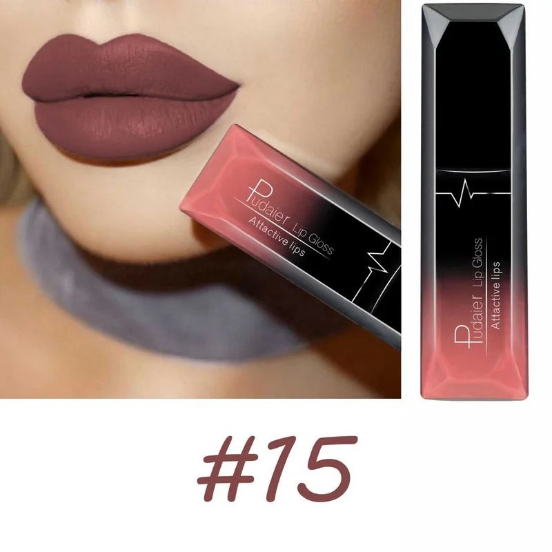 Rouge à lèvres liquide mat velours 17 couleurs, couleur de lèvres longue tenue imperméable, Texture lisse à haute teneur en pigments, maquillage pour tous les Types de peau