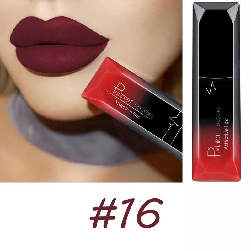 Rouge à lèvres liquide mat velours 17 couleurs, couleur de lèvres longue tenue imperméable, Texture lisse à haute teneur en pigments, maquillage pour tous les Types de peau