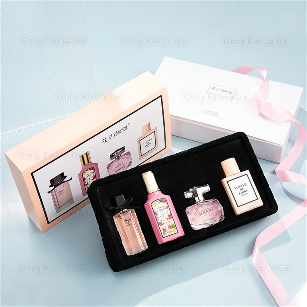 Coffret cadeau de parfum floral pour femme, parfum, balminess, 110ml, ensemble de 4 pièces