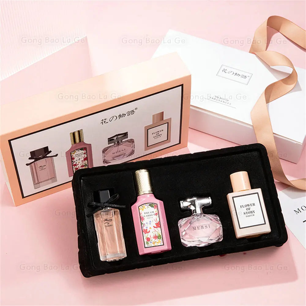 Coffret cadeau de parfum floral pour femme, parfum, balminess, 110ml, ensemble de 4 pièces